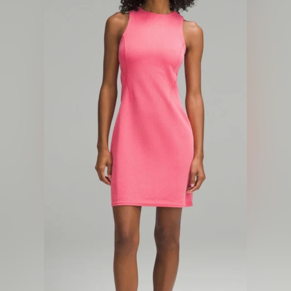 Lululemon ribbed softstream Dress. Glaze Pink. NWT